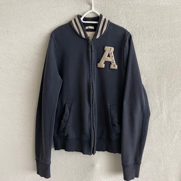 VINTAGE Abercrombie & Fitch Muscle Jacket Men’s Large Distressed Full Zip. - Picture 1 of 6
